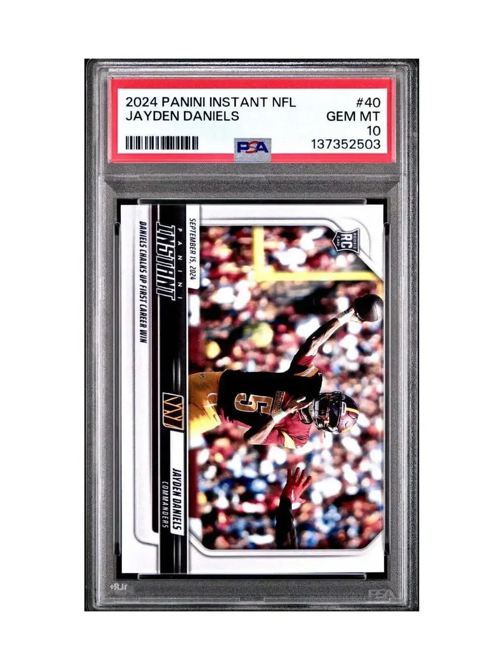 Jayden Daniels Rookie 2024 Panini Instant NFL #40 PSA 10 Gem Mint